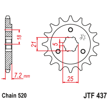 Звезда ведущая  JTF437 15 - миниатюра 1