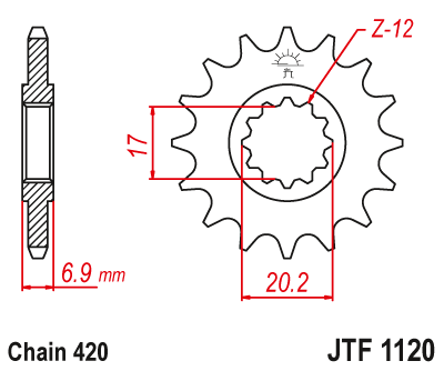 Звезда ведущая JTF1120 14 - фото 1
