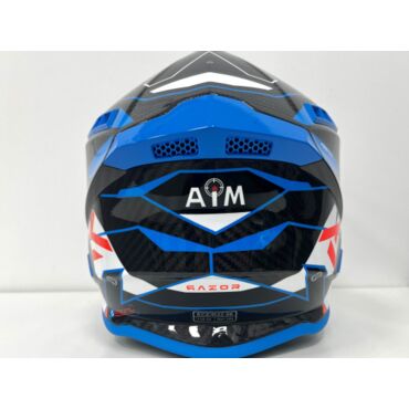 Шлем кроссовый AIM RH855 Carbon Razor Blue Red - миниатюра 1