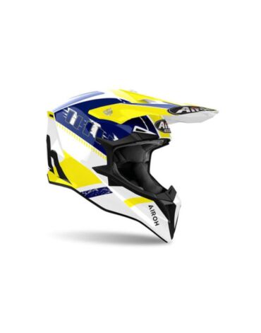 Airoh Мотошлем Wraaap V24 Feel Yellow Blue Gloss