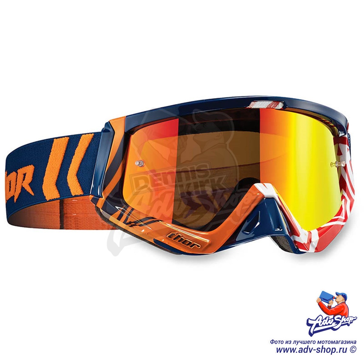 Thor маска Sniper MX Goggles - Geo Navy Orange  2017 (26011939)
