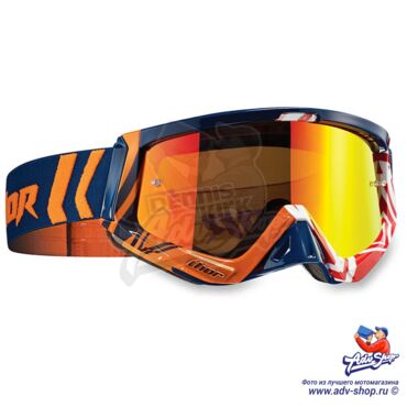 Thor маска Sniper MX Goggles - Geo Navy Orange  2017 (26011939) - миниатюра 1