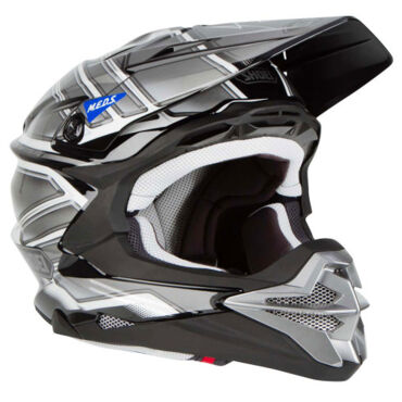 Шлем для мотокросса Shoei VFX WR Glaive TC 5 , черно белый - миниатюра 3