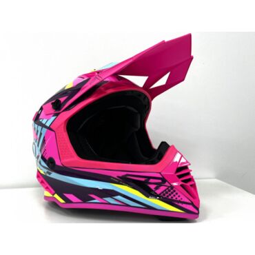 Шлем кроссовый AiM RH855(Fiber Glass) Purple Pink - миниатюра 2