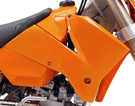 Боковины радиатора оранжевые комплект KTM SX 05 06 / EXC 05 07 - фото 1