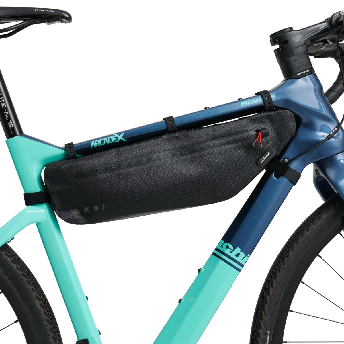 Сумка под раму велосипеда USWE Frame Bag Large Bikepacking Bag, Black - фото 3