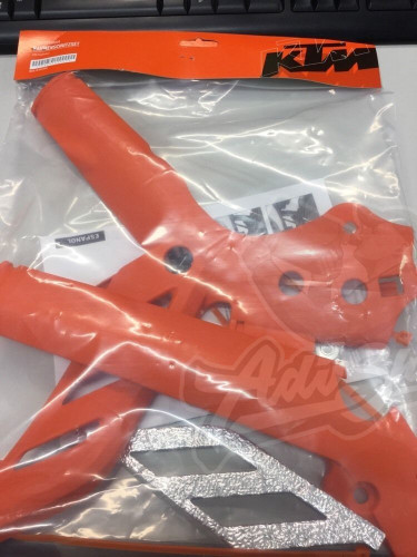 KTM защитные накладки на раму оранж SX / XC / EXC 11 16 ( 7720309400004 ) - фото 2