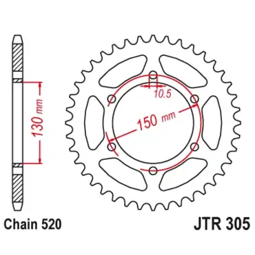 Звезда ведомая JTR305 - миниатюра 1