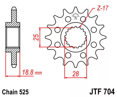 Звезда ведущая JTF704 - фото 1