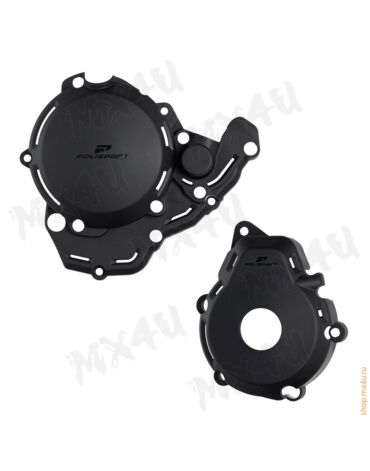 Комплект защита крышки сцепления + зажигания + помпы EXCF250 350 24 25 # FE250 350 24 25 # ECF 250 350 24 25 Черная