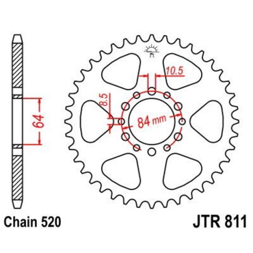 Звезда ведомая JT JTR811.45 Suzuki Djebel - миниатюра 1