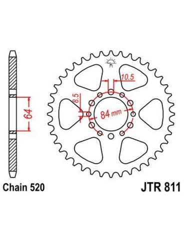 Звезда ведомая JT JTR811.45 Suzuki Djebel