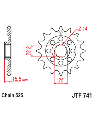Звезда ведущая  JTF741 15