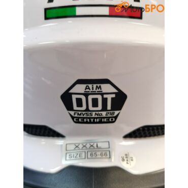 Шлем кроссовый AiM JK803 White Glossy - миниатюра 2