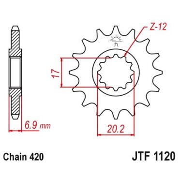 Звезда ведущая JTF1120.15 - миниатюра 1