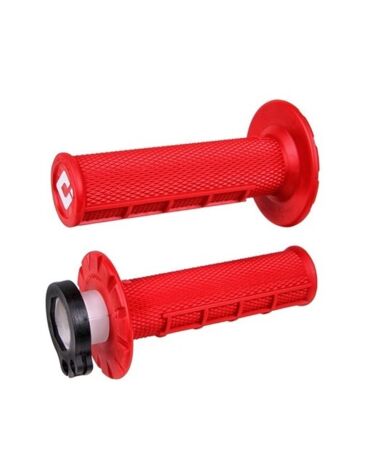 Грипсы красные ODI V2 Lock On MX HALF WAFFLE Red