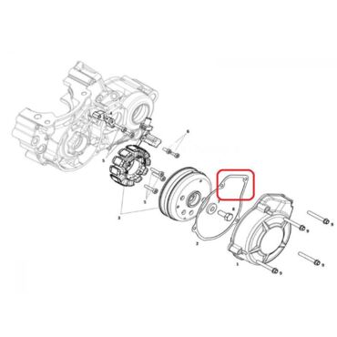 Прокладка крышки генератора GasGas Ec 2014- - миниатюра 1
