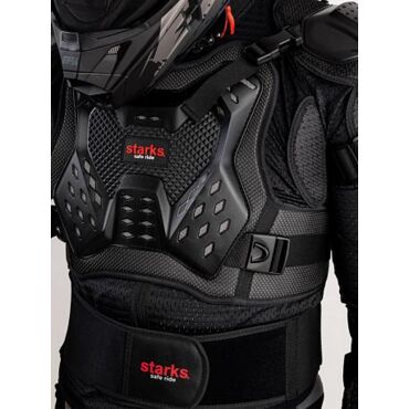 Моточерепаха STARKS Body Armor Solid Chest Чёрный - миниатюра 3