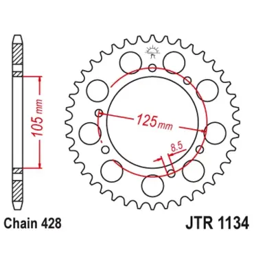 Звезда ведомая JTR1134 - миниатюра 1