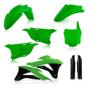Комплект пластика Kawasaki KX85 (2014 2021), KX100 (2014 2021), цвет Зеленый Черный (OEM 2020) - миниатюра 1