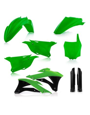 Комплект пластика Kawasaki KX85 (2014 2021), KX100 (2014 2021), цвет Зеленый Черный (OEM 2020)
