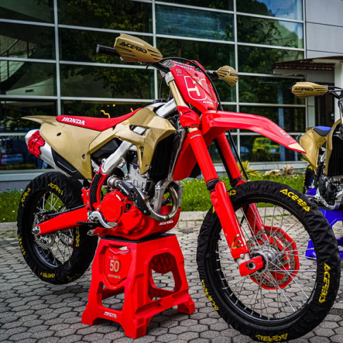 Комплект пластика Honda CRF250R (2022 2024), CRF450R (2021 2024), Красный Золотой - фото 2