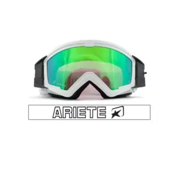Кроссовые очки (маска) MUDMAX - WHITE / GREEN LENS - миниатюра 1
