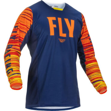 Джерси FLY RACING KINETIC WAVE Navy Orange (2022) - миниатюра 2