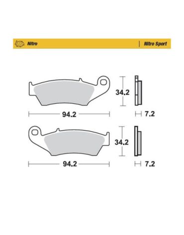 Тормозные колодки передние MMT YZ+F 98 07 CR+F 95-.. KX+F 94-.. RM+Z 96-.. Nitro Sport (772cm44)