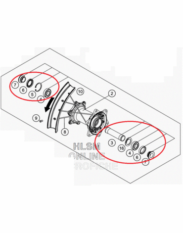 Рем. Комплект заднего колеса KTM250 350 450(13 22), original