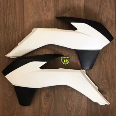 7770805400028 - Боковины радиатора KTM SX SXF (2013 2015), EXC EXC F (2014 2016), Белый черный - миниатюра 2