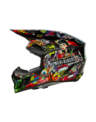 Oneal Шлем кроссовый детский 3Series Youth Crank V.24 красный/ зеленый