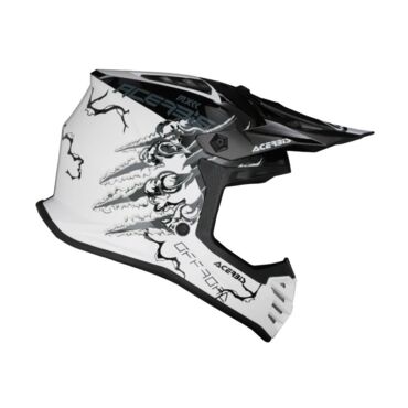 Acerbis Шлем детский Profile Junior White Black - миниатюра 4