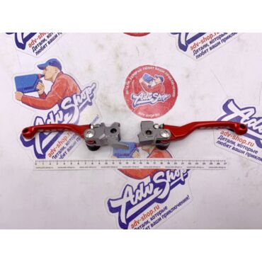Zeta ZE44 4123 Комплект откидных рычагов ( красный ) KTM SX EXC 14 24 / Gas Gas ( Brembo ) - миниатюра 2