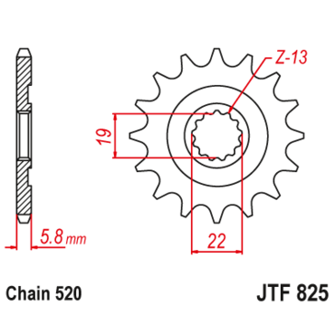 Звезда ведущая  JTF825 13 - миниатюра 1