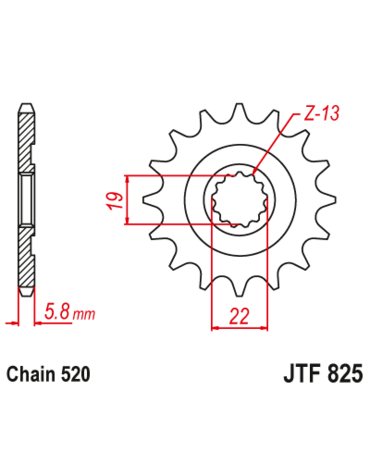 Звезда ведущая  JTF825 13