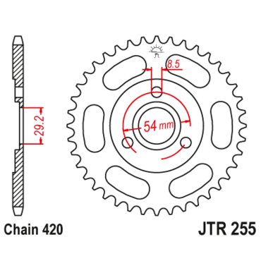 Звезда ведомая JTR255 39 - миниатюра 1