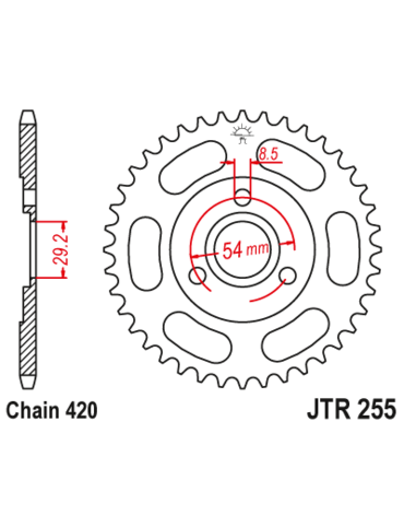 Звезда ведомая JTR255 39