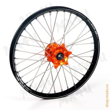Колесо переднее (21 1.85) KTM 790 '19 21 /1190 1290 '13 21 Adv Черный обод + оранжевая ступица - миниатюра 1