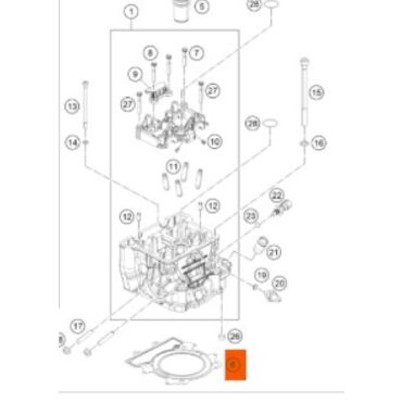 KTM прокладка ГБЦ 250 Duke Adv 19 24 ( 93730036000 ) - миниатюра 1