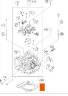 KTM прокладка ГБЦ 250 Duke Adv 19 24 ( 93730036000 )