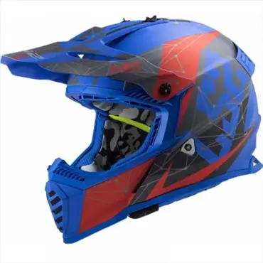 Мотошлем MX437 FAST Alpha синий матовый - миниатюра 3
