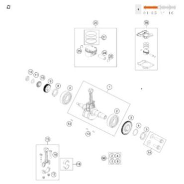 KTM PISTON RING CPL. Комплект поршневых колец KTM 125 Duke RC ( 90130030010 ) - миниатюра 2