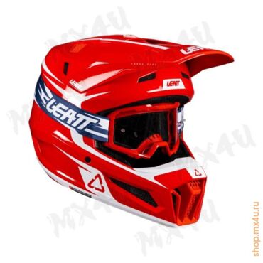 Шлем 3.5 V26 Thermoplastic + 3.5 очки Vizion - Красный - миниатюра 1
