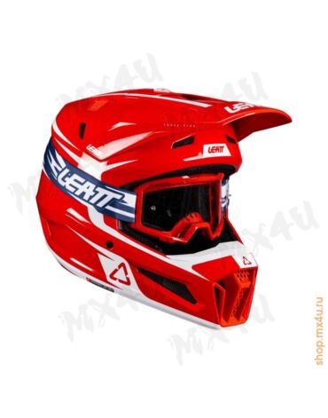 Шлем 3.5 V26 Thermoplastic + 3.5 очки Vizion - Красный