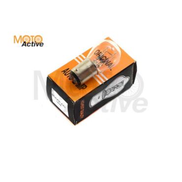 Лампа 12V 21 5W стоп сигнала (с цоколем 2х контакт) - миниатюра 1