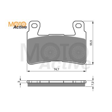 Тормозные колодки GOLD FREN Sintered S3 134 (FA 296,265) - миниатюра 1