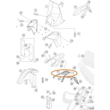 KTM кронштейн крепления номера 