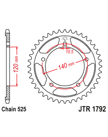 Звезда ведомая JTR1792 42
