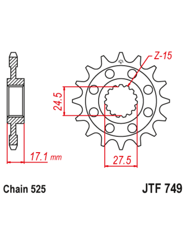 Звезда ведущая  JTF749 15